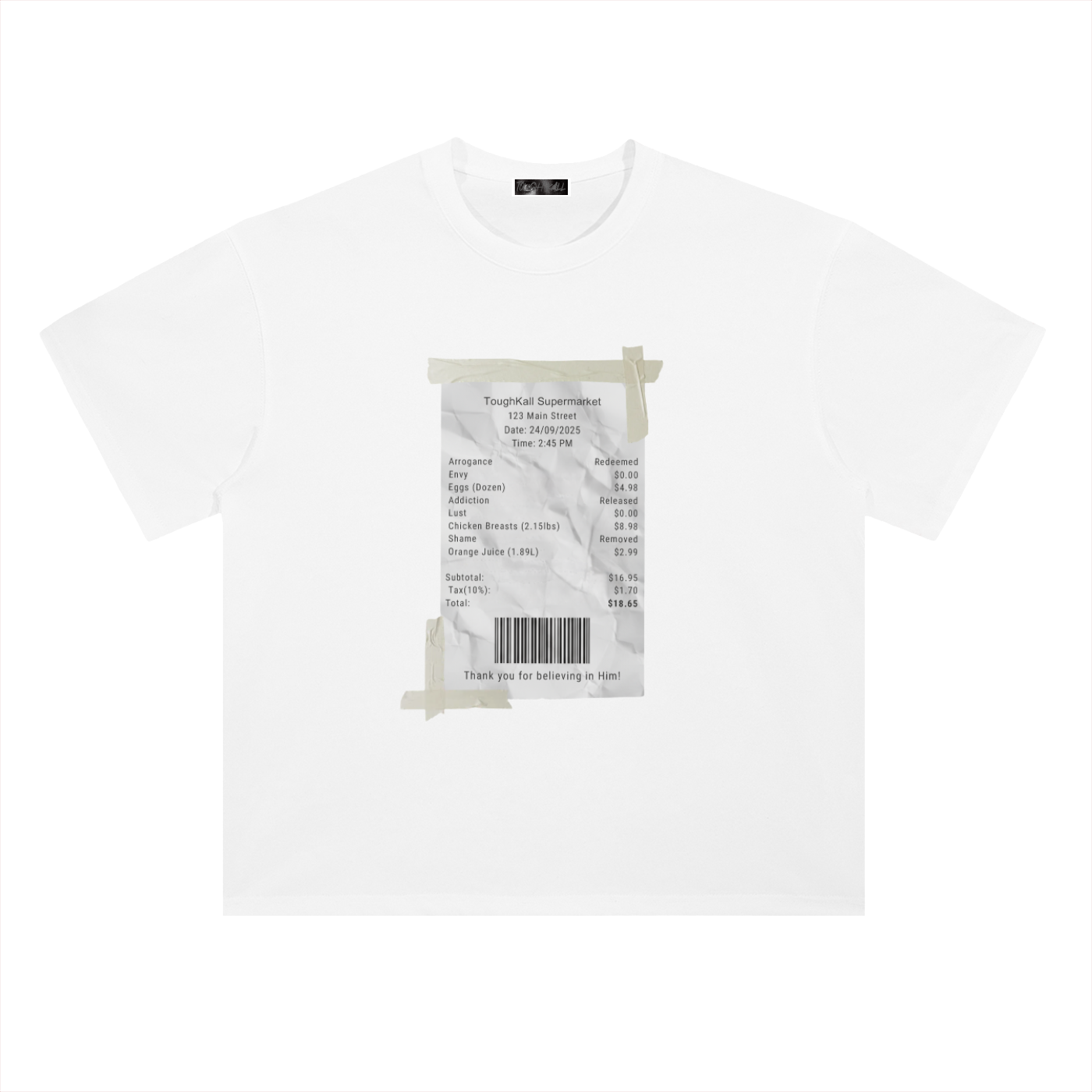 DIY Repentance Receipt T-Shirt